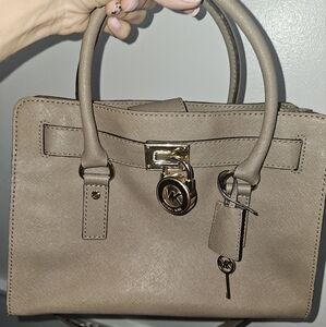 Michael Kors Tan Satchel Hamilton Good Condition Dustbag  No Odors Very Clean